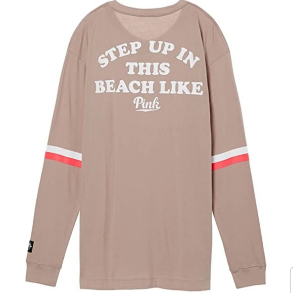 Victoria's Secret Pink henley long sleeve tee - Picture 2 of 4